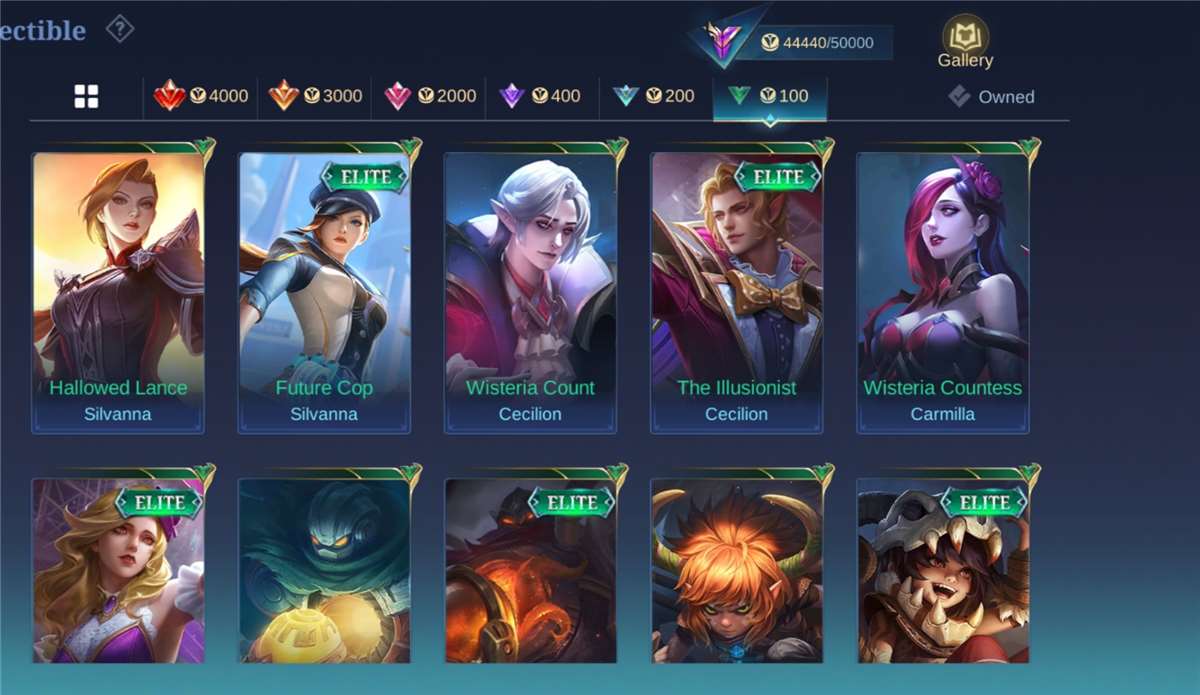 Game account sale Mobile Legends